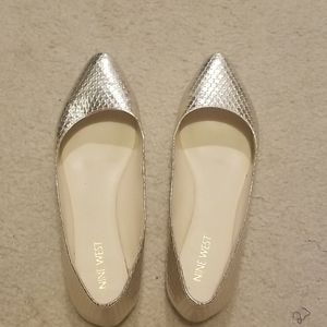 Nine west metallic ballet flats